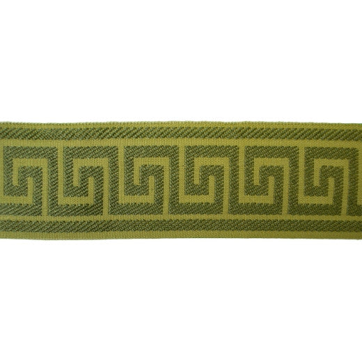 Greek Key - Pear by Europatex Designer Fabric Tapes Decor 100% Polyester China See Sample Horizontal: N/A and Vertical: N/A 2.50 inches  - Swanky Fabrics -