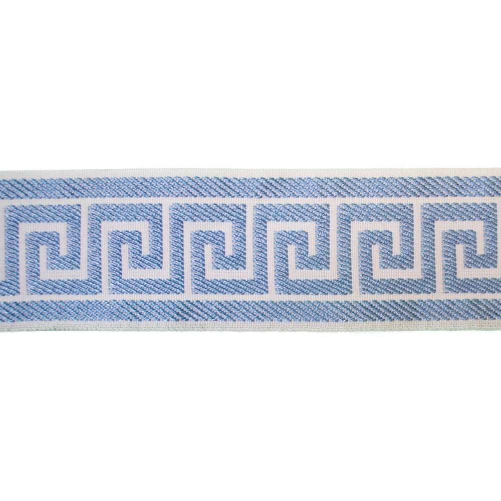 Greek Key Sky by Europatex Fabric Tapes Decor 100% Polyester 1.40 inches - Fabric Carolina -