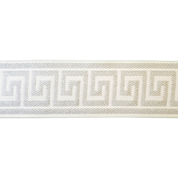 Greek Key White by Europatex Fabric Tapes Decor 100% Polyester 1.40 inches - Fabric Carolina -