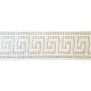 Greek Key White by Europatex Fabric