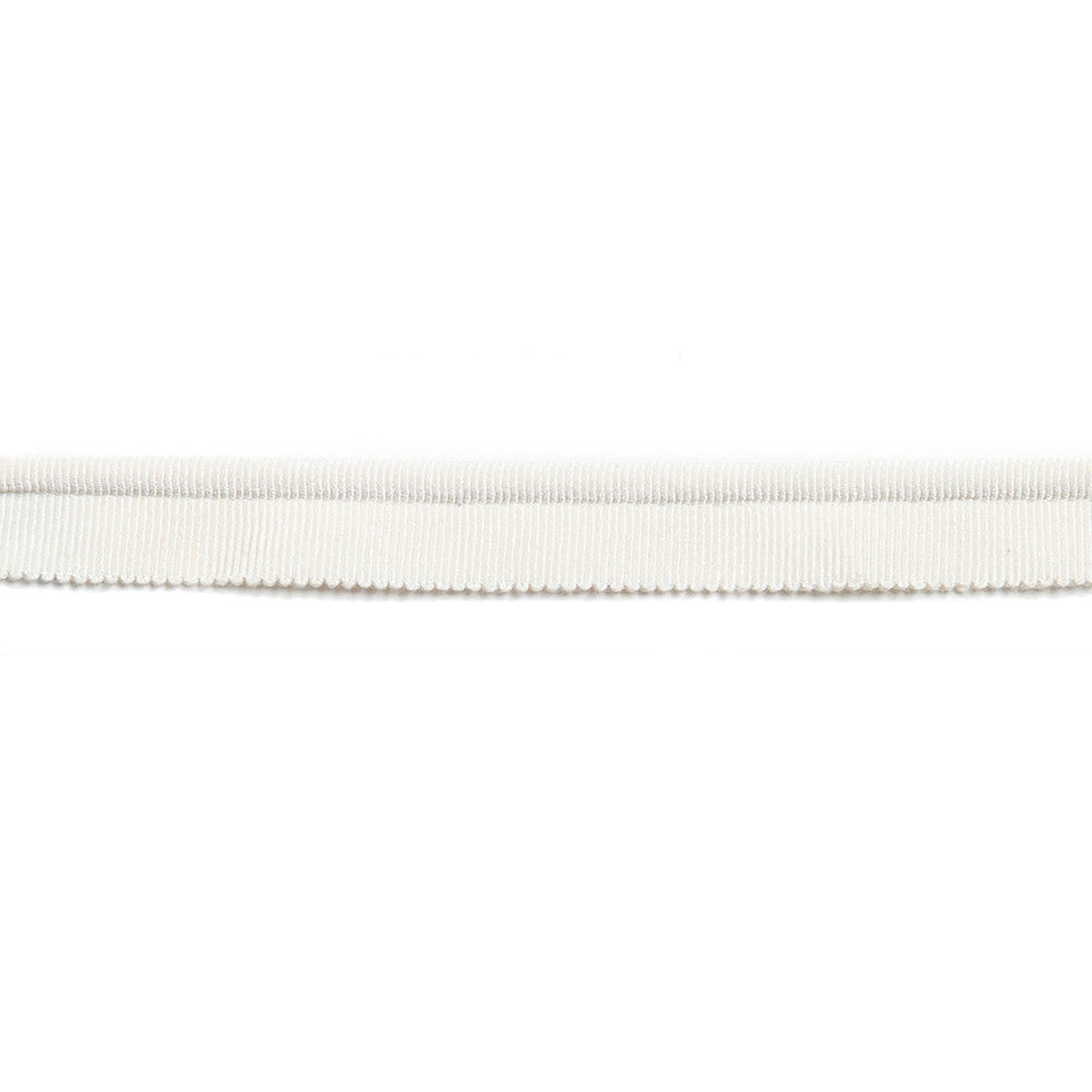 Hellenic Key Grosgrain Lip Cord White by Europatex Fabric Hellenic 45% Rayon, 31% Cotton, 23% Fibranne, 1% Polyester 0.25 inches - Fabric Carolina -