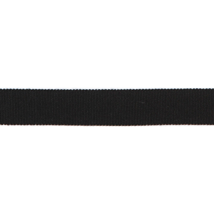 Versailles 7/8" Grosgrain Ribbon Tape Black by Europatex Designer Fabric Versailles 100% Rayon 0.88 inches - Swanky Fabrics -