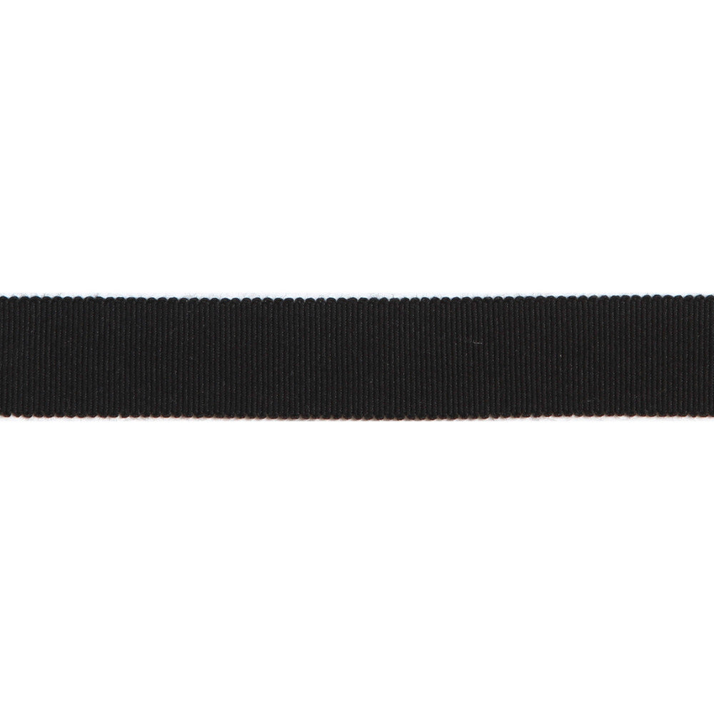 Versailles 7/8" Grosgrain Ribbon Tape Black by Europatex Fabric Versailles 100% Rayon 0.88 inches - Fabric Carolina -
