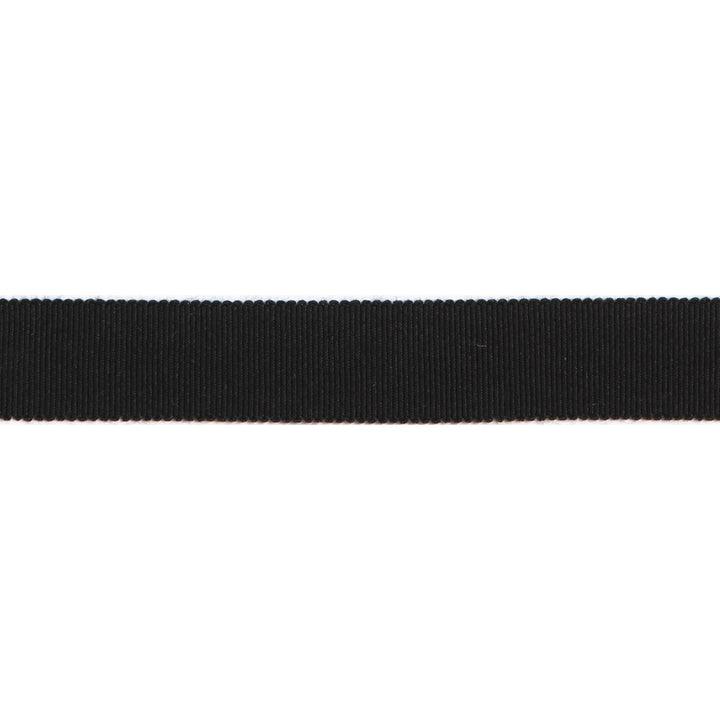 Versailles 7/8" Grosgrain Ribbon Tape Black by Europatex Fabric Versailles 100% Rayon 0.88 inches - Fabric Carolina -