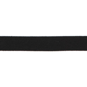 Versailles 7/8" Grosgrain Ribbon Tape Black by Europatex Fabric