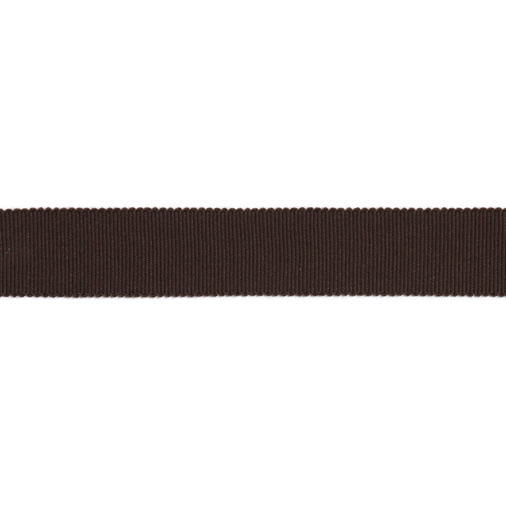 Versailles 7/8" Grosgrain Ribbon Tape Chocolate by Europatex Fabric Versailles 100% Rayon 0.88 inches - Fabric Carolina -