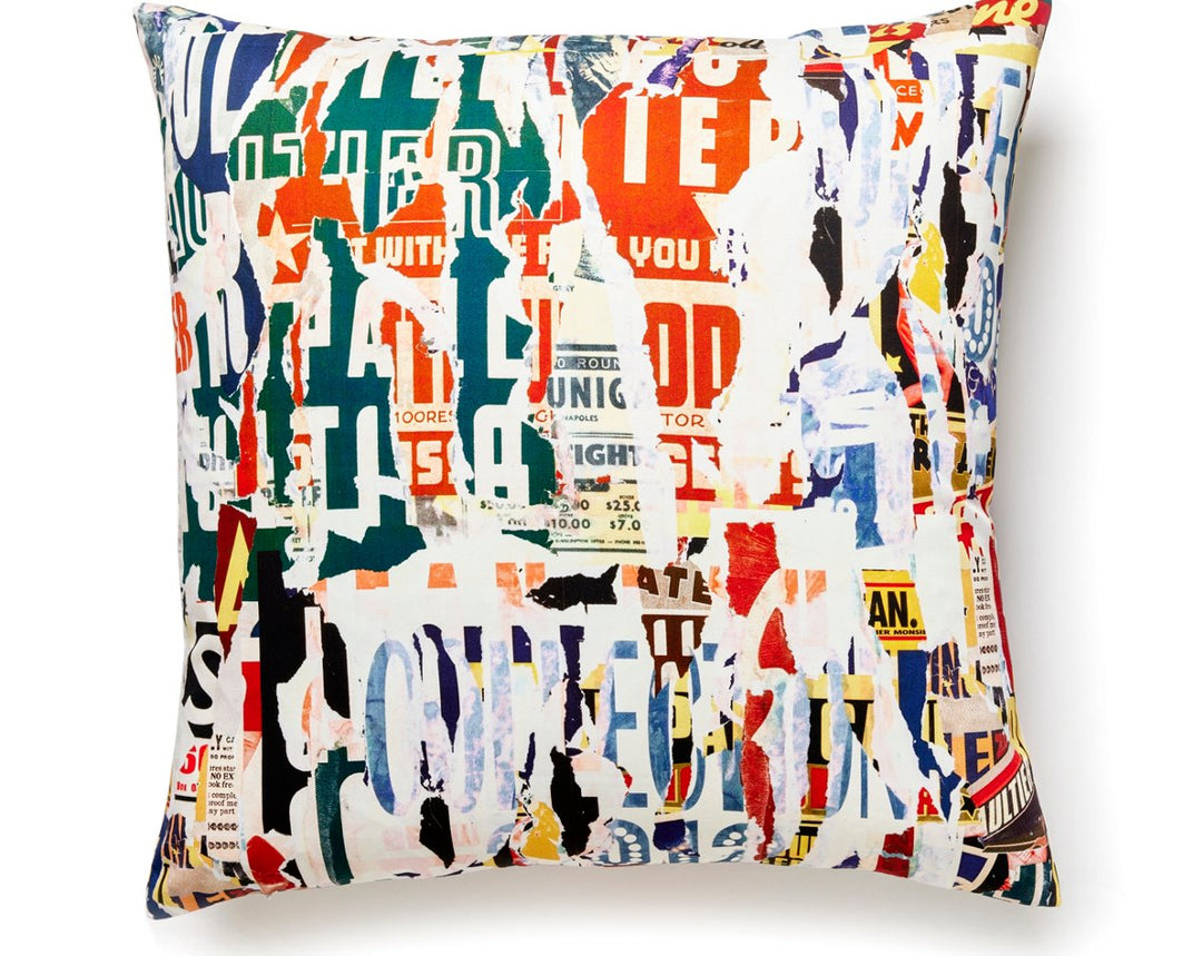 Metropolitain Print Pillow 22 X 22 - Multico H0METROPIL0002 by Scalamandre Designer Pillow