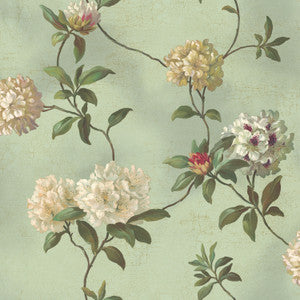 Rhododendron Script Blue Wallpaper by York Wallcoverings