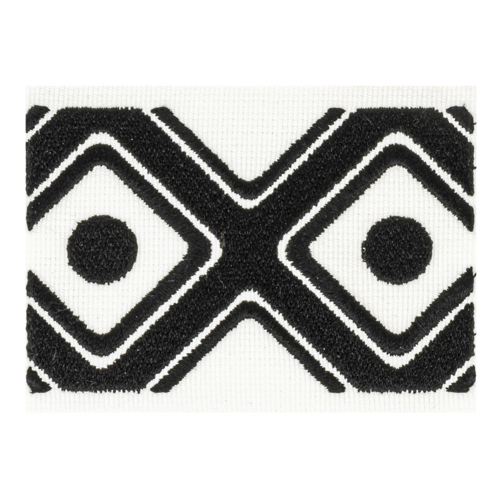 Hallmark 1 Onyx by Stout Trim VISIONS OF COLOR TRIM 48%SVI 34%POL 10%OTH 8%COT TURKEY MARTINDALE WEAR TEST (20 000 CIRCULAR RUBS) Horizontal: 2.375 and Vertical: 0.000 3.2 in - Fabric Carolina -