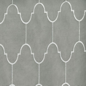 Hamilton Grey White by Norbar Fabric 85% RAYON 15% POLYESTER 7 3/4"V - 8 1/2"H 54 - Fabric Carolina -