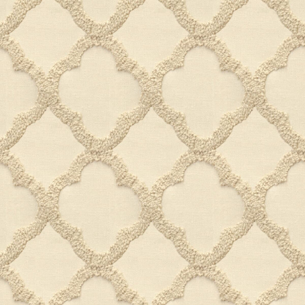 Harrison 1 Hemp by Stout Fabric Color My Window Embroidery/Snow 100% Polyester Polyester Embroidery INDIA Horizontal: 4.375 and Vertical: 4.875 51.5 in - Fabric Carolina -