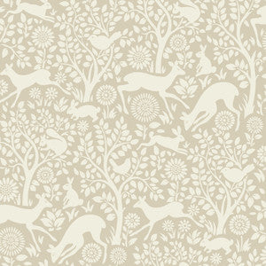 Anahi Neutral Forest Fauna Wallpaper by Chesapeake