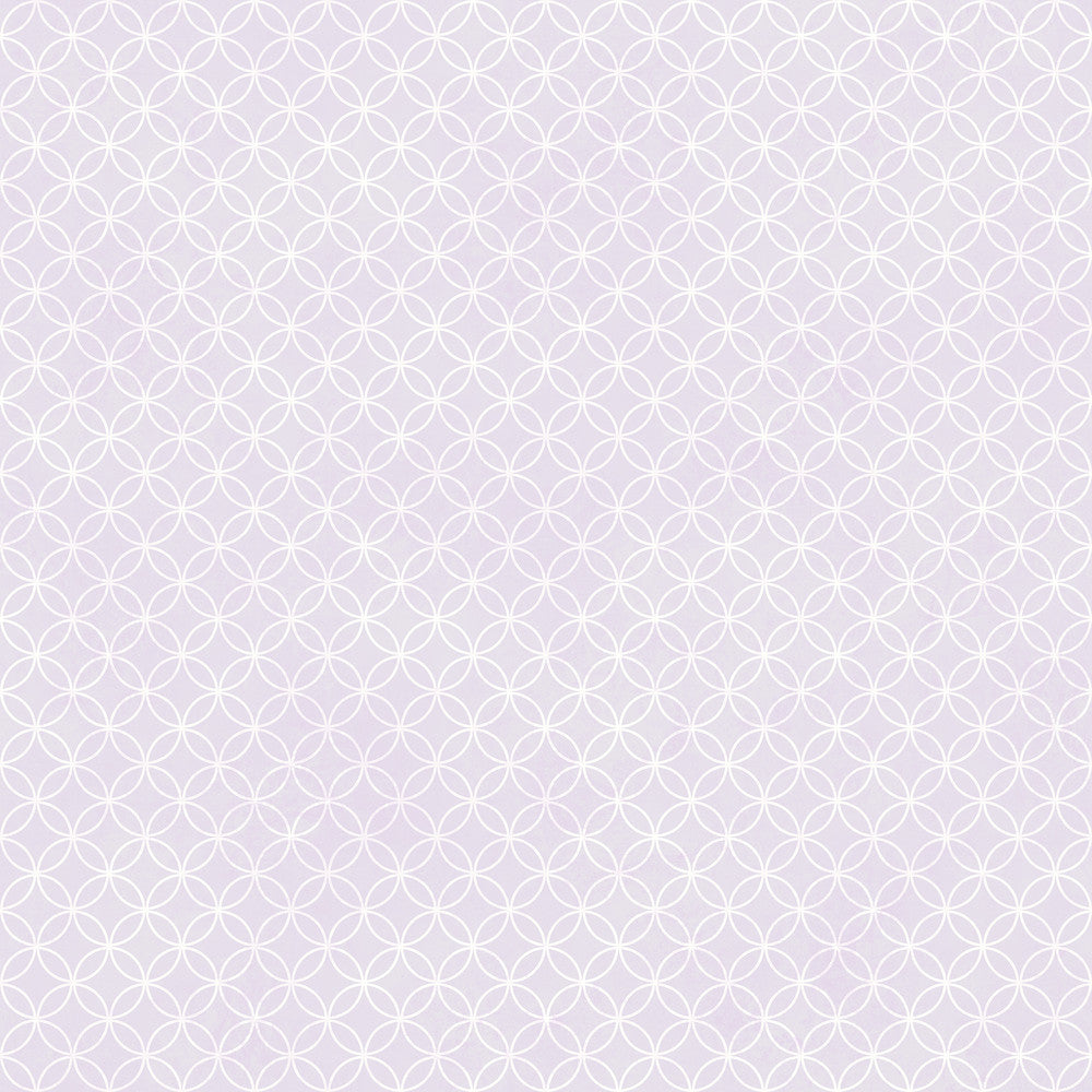 Leena Lavender Loopy Hoops Wallpaper by Chesapeake Hide And Seek Covers about 56.4 square feet 20.5-in by 33-ft long roll Prepasted 20.5 - Fabric Carolina -