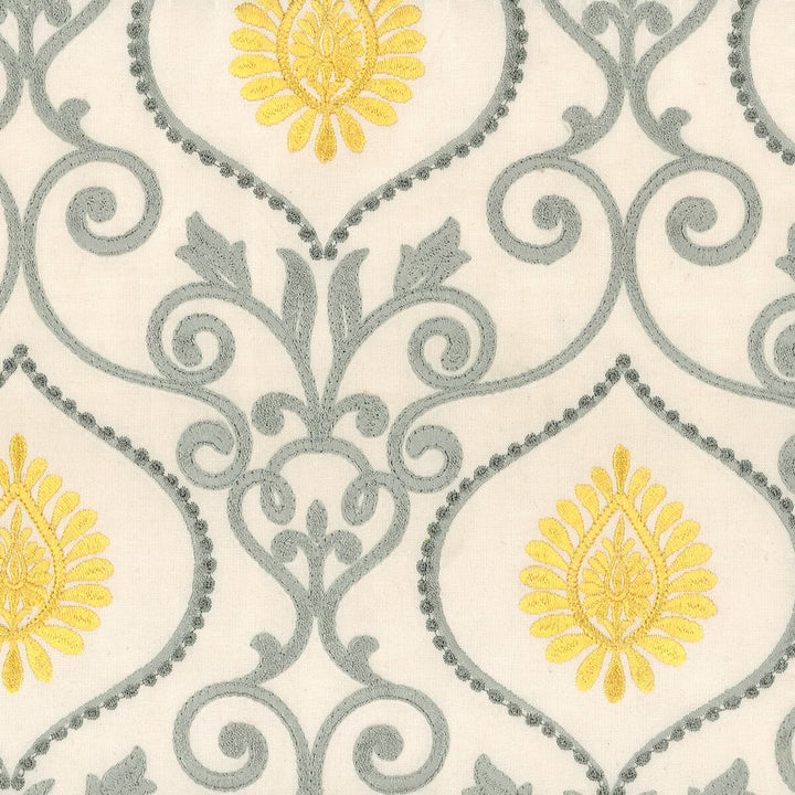 Hatcher 5 Silver by Stout Fabric EMBROIDERY IV 100%COT %BEMB INDIA </p><p>Repeat: 15.125 51.5 in - Fabric Carolina -