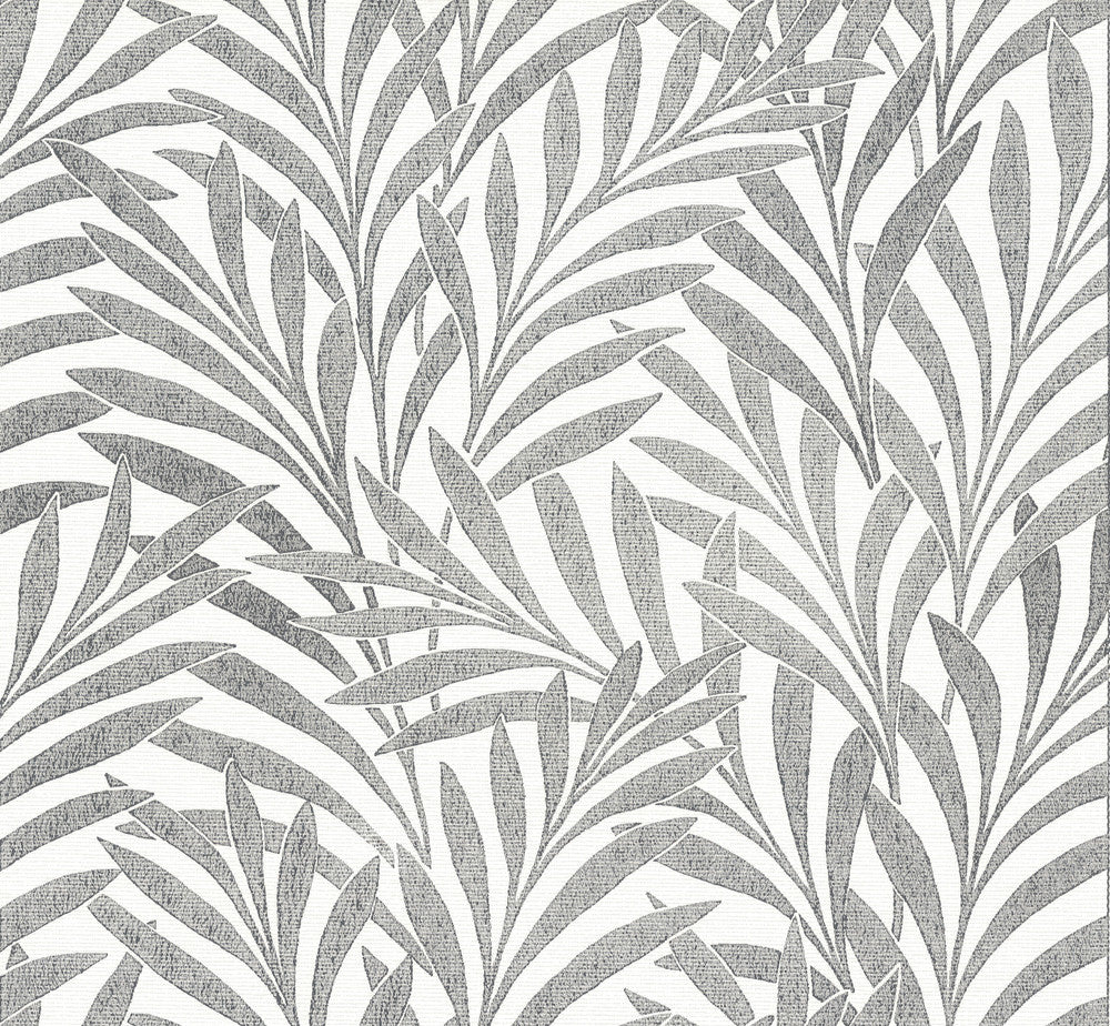 Tea Leaves Stripe Cream & Black Wallpaper by Ronald Redding Handcrafted Naturals Covers about 60.8 square feet 27-in by 27-ft long roll Unpasted 25.25 - Fabric Carolina -