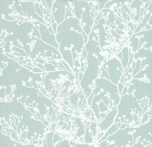 Budding Branch Silhouette Blue Wallpaper by Ronald Redding