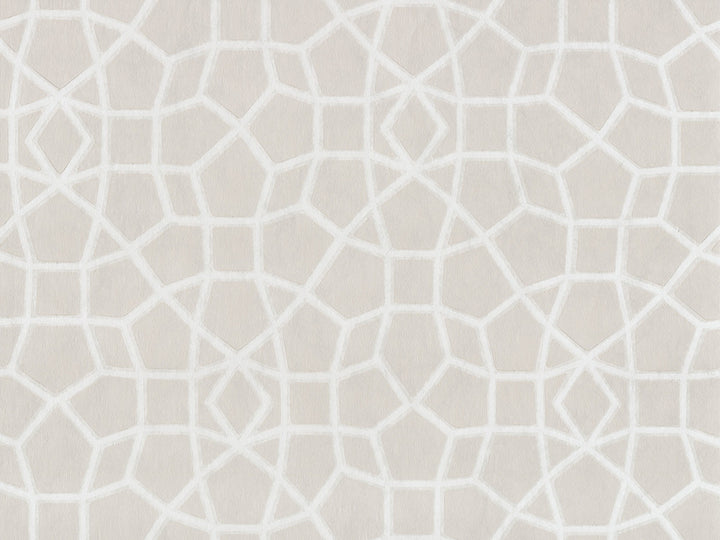 Sculptural Web Cream Wallpaper by Ronald Redding Handcrafted Naturals Covers about 60.8 square feet 27-in by 27-ft long roll Unpasted 20.5 - Fabric Carolina -