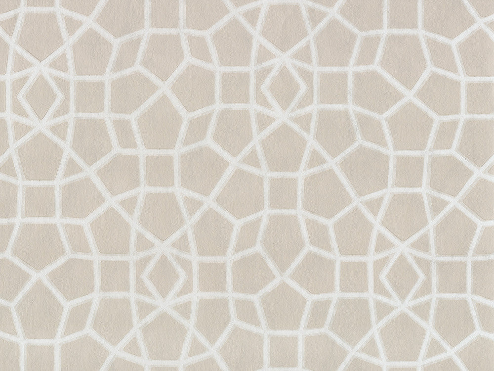 Sculptural Web Beige Wallpaper by Ronald Redding Handcrafted Naturals Covers about 60.8 square feet 27-in by 27-ft long roll Unpasted 20.5 - Fabric Carolina -