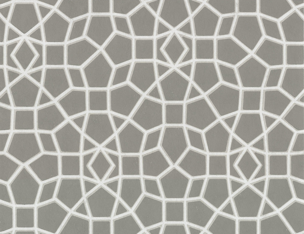 Sculptural Web Grey Wallpaper by Ronald Redding Handcrafted Naturals Covers about 60.8 square feet 27-in by 27-ft long roll Unpasted 20.5 - Fabric Carolina -
