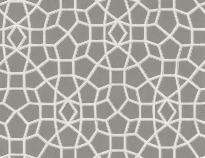Sculptural Web Grey Wallpaper by Ronald Redding Handcrafted Naturals Covers about 60.8 square feet 27-in by 27-ft long roll Unpasted 20.5 - Fabric Carolina -