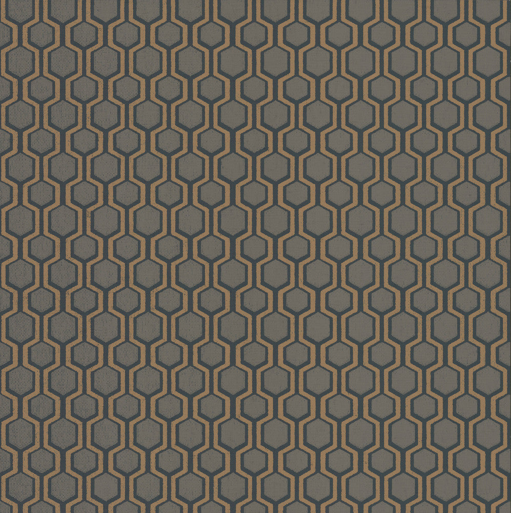 Bee Sweet Grey Wallpaper by Ronald Redding Handcrafted Naturals Covers about 60.8 square feet 27-in by 27-ft long roll Unpasted 25.25 - Fabric Carolina -