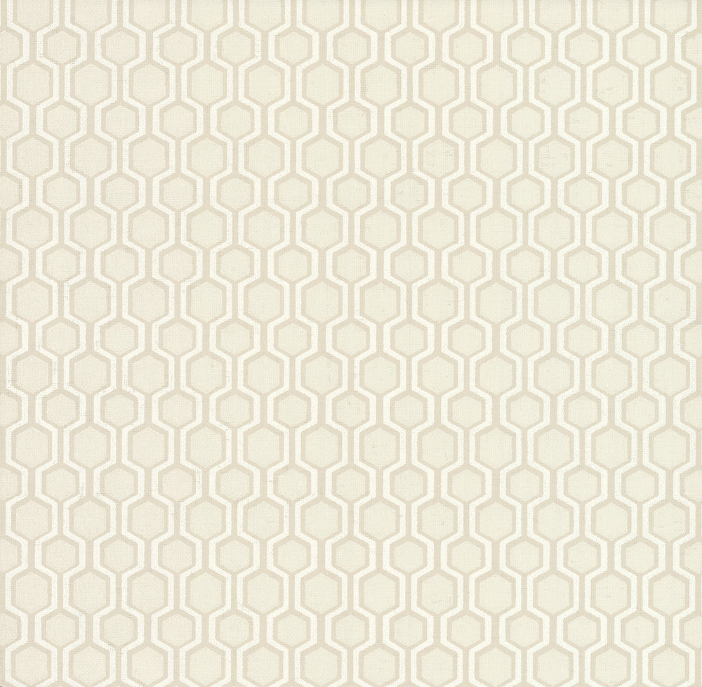 Bee Sweet Tan Wallpaper by Ronald Redding Handcrafted Naturals Covers about 60.8 square feet 27-in by 27-ft long roll Unpasted 25.25 - Fabric Carolina -