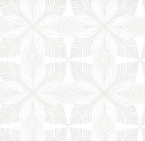Roulettes Lily White & Cream Wallpaper by Ronald Redding