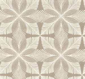 Roulettes Tan Metallic Wallpaper by Ronald Redding
