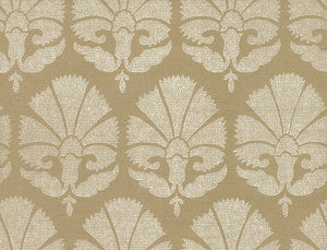 Ottoman Fans Gold & White Wallpaper by Ronald Redding