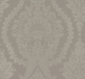 Heritage Damask Dark Grey Wallpaper by Ronald Redding
