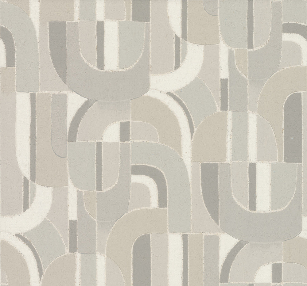 Sculpture Garden Grey Wallpaper by Ronald Redding Handcrafted Naturals Covers about 60.8 square feet 27-in by 27-ft long roll Unpasted 25.25 - Fabric Carolina -