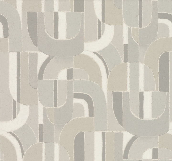 Sculpture Garden Grey Wallpaper by Ronald Redding Handcrafted Naturals Covers about 60.8 square feet 27-in by 27-ft long roll Unpasted 25.25 - Fabric Carolina -