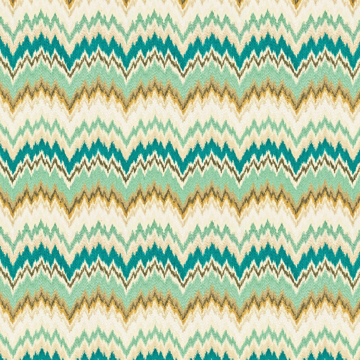 Heartbeat 2 Fiesta by Aoc Fabric RAINBOW LIBRARY AQUA/LAGOON 68%POL 21%LIN 11%COT %VEMB INDIA Horizontal: 8.5 and Vertical: 15.75 52 in - Fabric Carolina -