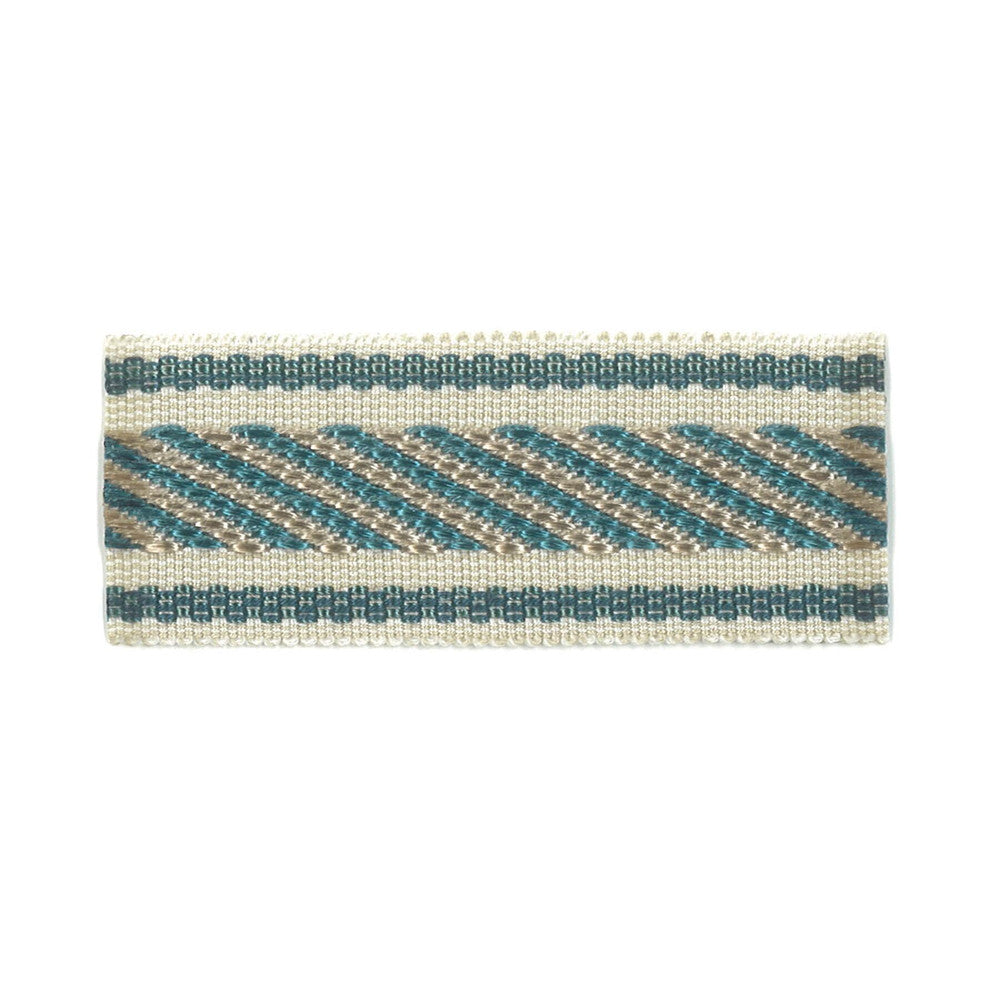Helper 1 Teal by Stout Trim Stout Trim Helper 1 TealTrim NEW WORLD TRIM VOLUME II CHINA </p><p>Repeat: H: 0.375, V: 0.000 1.5 in - Fabric Carolina -
