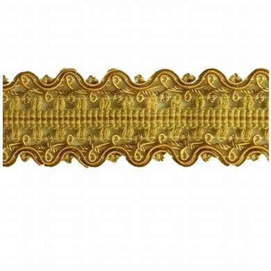 Hemingway 22 Almond by Stout Designer Trim ART OF DESIGN BRAIDS/GIMP/BORDER 70%SVI 17%COT 13%NYL CHINA Horizontal: 0.000 and Vertical: 0.000 1.37 in - Swanky Fabrics -