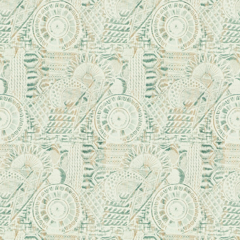 Herschel 2 Seaglass by Stout Fabric Comfortable Living Lagoon/Teal 100% Polyester INDIA Horizontal: 13.5 and Vertical: 20.75 54 in - Fabric Carolina -