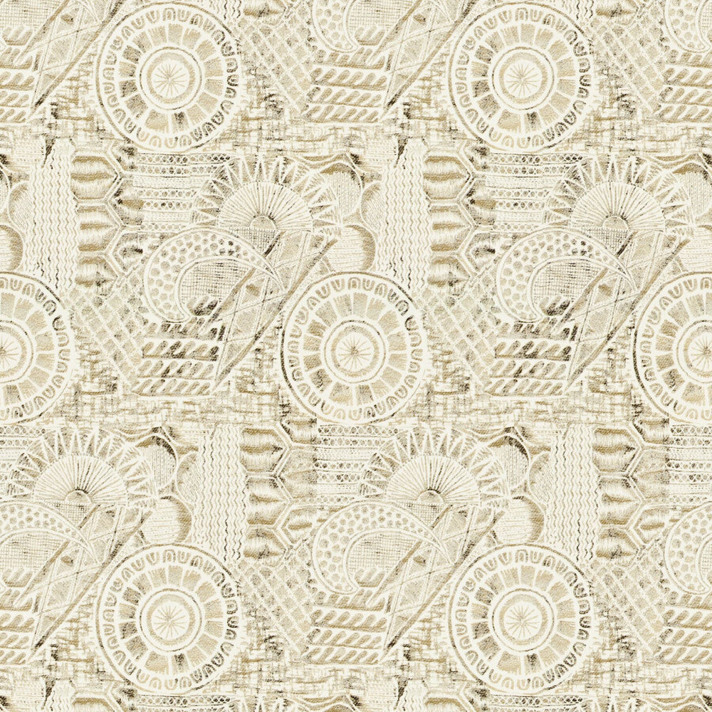 Herschel 3 Mushroom by Stout Fabric Comfortable Living Fawn/Shell 100% Polyester INDIA Horizontal: 13.5 and Vertical: 20.75 54 in - Fabric Carolina -