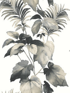 Leaf Stripe Inkwell by Seabrook Wallpaper