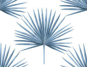 Pacific Palm Coastal Blue by Seabrook Wallpaper