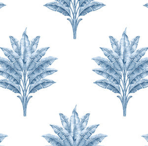 Sea Breeze Palm Coastal Blue by Seabrook Wallpaper