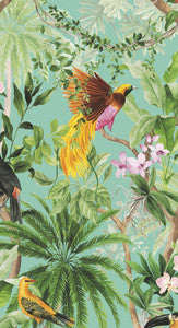 Tropical Bird Aqua by Seabrook Wallpaper