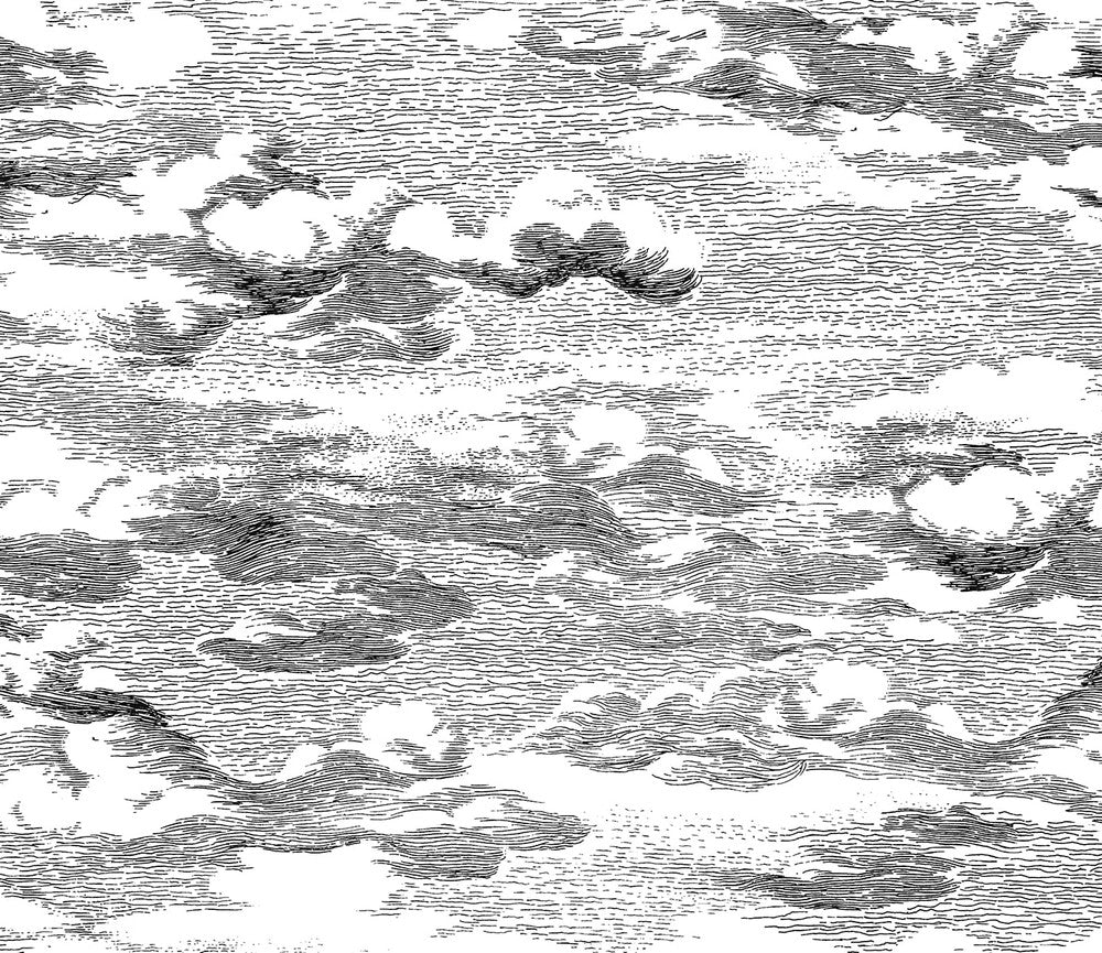 Clouds Black by Seabrook Wallpaper Harry & Grace Peel and Stick United States 30.75 18" 20.5" - Fabric Carolina -