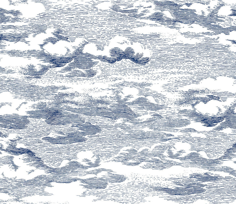 Clouds Blue by Seabrook Wallpaper Harry & Grace Peel and Stick United States 30.75 18" 20.5" - Fabric Carolina -