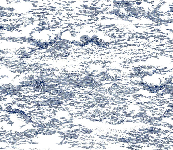 Clouds Blue by Seabrook Wallpaper Harry & Grace Peel and Stick United States 30.75 18" 20.5" - Fabric Carolina -