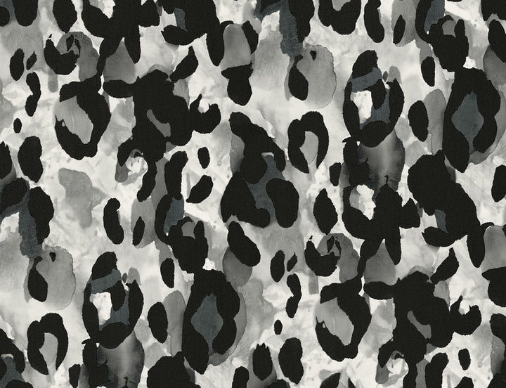 Leopard Print Anchored Grey by Seabrook Wallpaper Harry & Grace Peel and Stick United States 40.5 20.87" 27" - Fabric Carolina -