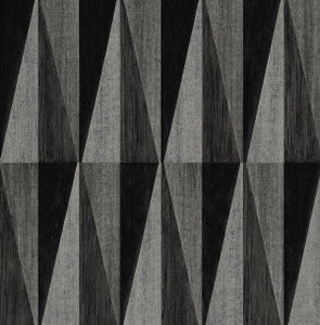 Pieced Diamonds Charcoal by Seabrook Wallpaper