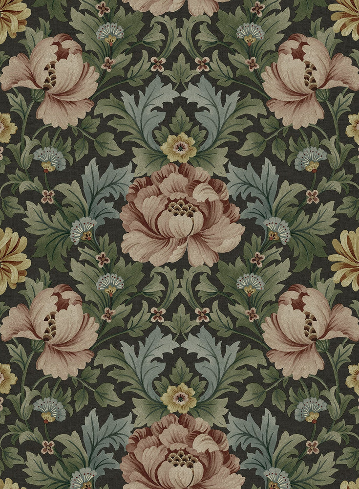 Floral Garden Clove & Rosemary by Seabrook Wallpaper Harry & Grace Peel and Stick United States 30.75 13.9" 20.5" - Fabric Carolina -