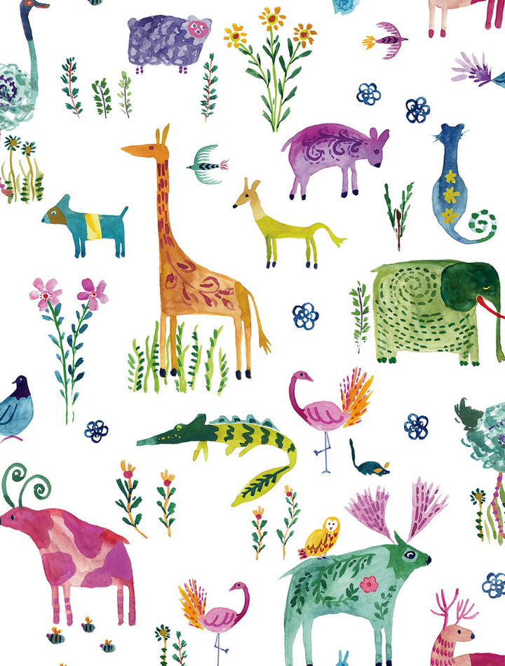 Animals Off-White by Seabrook Wallpaper Harry & Grace Peel and Stick United States 30.75 27" 20.5" - Fabric Carolina -
