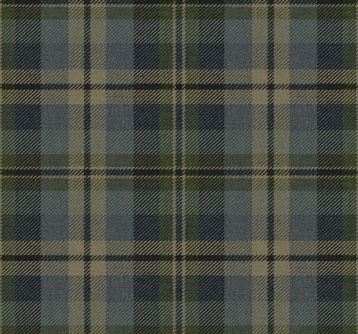 Thornbury Tailored Plaid Deep Sea by Seabrook Wallpaper Harry & Grace Peel and Stick United States 30.75 10.43" 20.5" - Fabric Carolina -