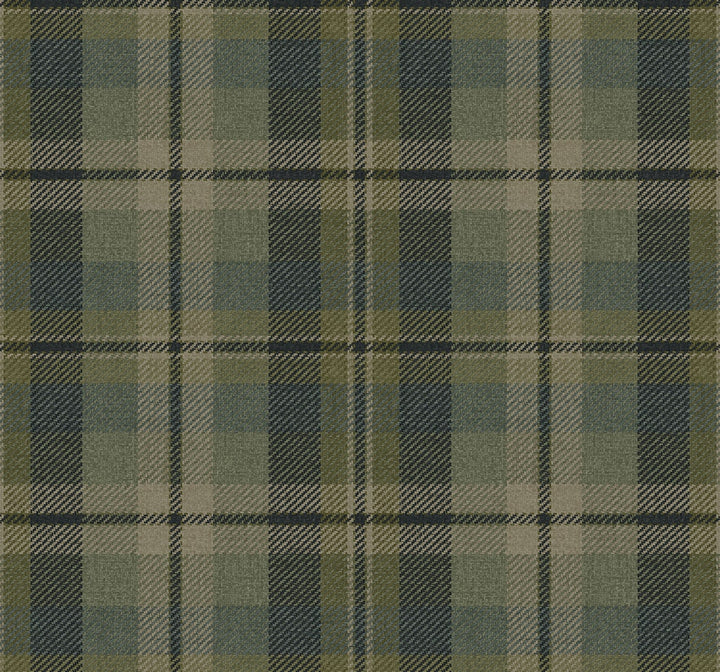 Thornbury Tailored Plaid Greenery by Seabrook Wallpaper Harry & Grace Peel and Stick United States 30.75 10.43" 20.5" - Fabric Carolina -